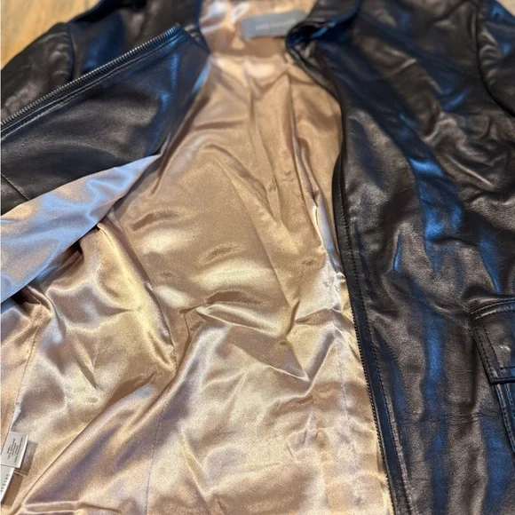 Ann Taylor Black Leather Jacket - Picture 5 of 7